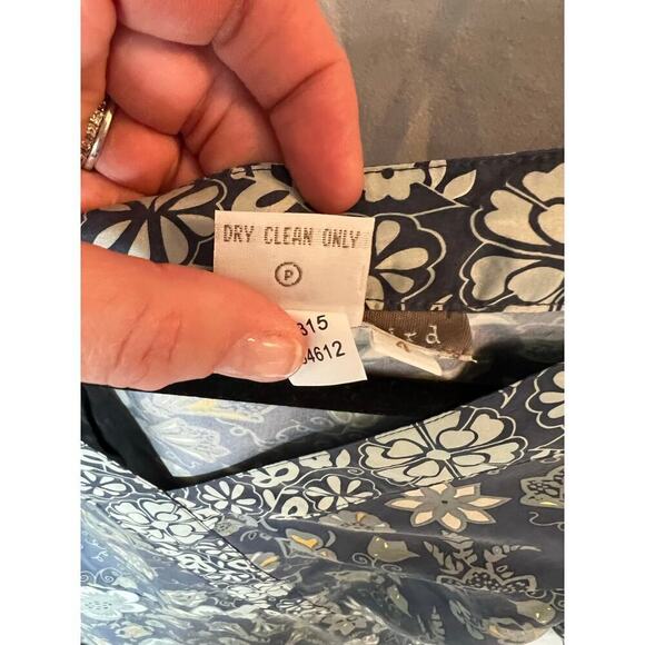 Anthropologie Isabella Bird Floral Retro Kimono Midi Dress, 100% Silk, Blue, 4 - Picture 4 of 11